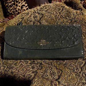 Coach large trifold wallet